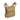 Tan MOLLE plate carrier vest with front panel webbing and padded shoulder straps.