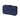 Blue admin pouch with hook-and-loop front panel and bungee cord closure
