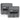 Grey rifle magazine pouch 2-pack, two flap-front pouches with label panels and elastic magazine slots