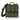 Olive green tactical sling pouch with three front flap pockets and webbed shoulder strap