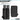 Black 2-slot pistol magazine holder with two elastic bands and hook-and-loop flap