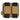 Rifle magazine holder pouch, 2-slot design with tan fabric and elastic top bands