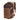 Brown tactical backpack with front MOLLE webbing, padded shoulder strap, side grab loop