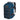 Blue tactical backpack with front MOLLE straps and padded shoulder harness
