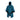 Hooded poncho with drawcord hem, front panel and chest pocket, teal blue