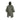 Hooded poncho with drawcord hem, front panel and chest pocket, dark green