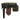 Olive and black belt with black handgun-style holster and hanging gloves