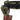 Olive and black belt with metal carabiner and brown pouch with trim