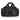 Black pistol range bag with gray stripe front panel, padded handle, and zip pockets