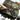 Woodland camouflage double rifle bag with open top compartment and adjustable shoulder straps