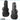 Hard shell rifle case shown from front and back, obsidian black