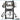 Mounted wall rack framework with multi-hook arms and support plates, dark finish