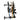 6-slot horizontal rifle wall rack with black and tan holders, side view