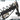 Obsidian black rifle rack frame with padded prongs and angled rest bars