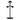Black tabletop gear stand with dome top, four arms, and round base