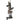 3-slot wall-mounted rifle rack holding rifles, tan and dark cradles with wall bracket.