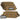 Khaki tan soft ammo carrier pouches with front patch panels and webbing straps