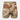 Desert camo cargo shorts with button waistband and multi-pocket design