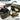 Green mini duffel bag with patch holder, top handle, and zipper compartment view