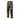 Green and black camouflage cargo pants with belt loops and multiple side pockets