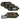 Woodland camo soft ammo carrier pouches with rectangular label patches and straps