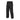 Black ripstop cargo pants with front button closure and side flap pockets.