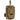 Universal hook-back pistol holster in tan fabric, front pocket with rear hook loop panel