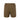 Mud brown lightweight utility shorts with elastic waistband and rear cargo pocket