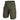 Olive-green cargo shorts with elastic waistband and cargo pockets, 11-in ripstop