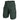 Dark green cargo shorts with elastic waistband and cargo pockets, 11-in ripstop
