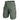 Green cargo shorts with elastic waistband and cargo pockets, 11-in ripstop