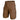 Brown cargo shorts with elastic waistband and cargo pockets, 11-in ripstop