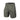 Olive cargo shorts with elastic waist and side cargo pockets