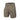 Tan cargo shorts with elastic waist and side cargo pockets
