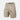 Khaki stretch ripstop shorts, elastic waist, side cargo pockets