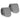 Hook-and-loop equipment straps, light gray fabric with stitched logo pads, 2-pack