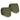 Hook-and-loop equipment straps, olive green fabric with stitched logo pads, 2-pack