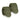 Hook-and-loop equipment straps, olive green fabric with stitched logo pads, 2-pack