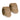 Hook-and-loop equipment straps, tan with textured roll and stitched logo pads, 2-pack