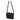 Shoulder bag with flap and MOLLE-style front straps, black