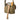 Tan Cordura tote-style bag with top flap, front pocket, and side MOLLE straps