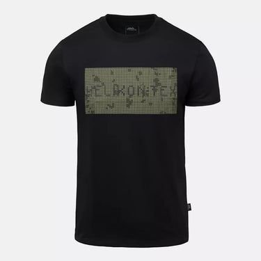 Black camo logo T-shirt with front rectangular print