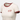 Women’s sand T-shirt with maroon ribbed collar and chest logo