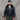 Goatskin flight jacket worn with dark shearling-style collar and front zipper