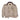 Khaki A-2 flight jacket lining with printed graphics and inner label, ribbed cuffs