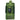 Green clip-on phone holster with front retention piece and side elastic panels