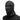 Black fire-resistant face mask with padded eye opening and hooded coverage