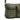 Olive green nylon shoulder bag close-up of zip pocket with webbing trim and strap