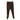 Brown track pants with red side stripes, elastic cuffs and zip pocket detail