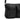 Black nylon crossbody bag with front zip pocket detail and stitched flap